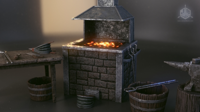 A blacksmiths furnace