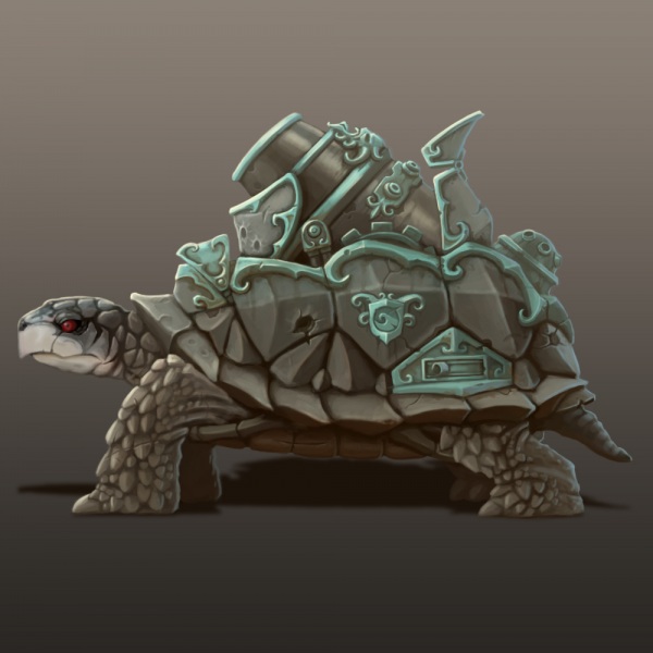 The final design for my Turtle Tank creature.