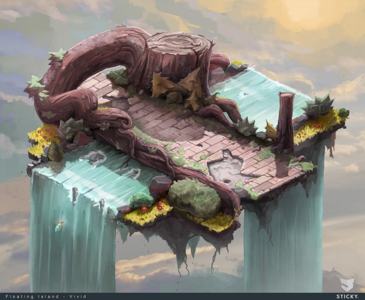 Environment Style Design 2d: Vivid - Line art by Thomas Visscher. Colors by me.