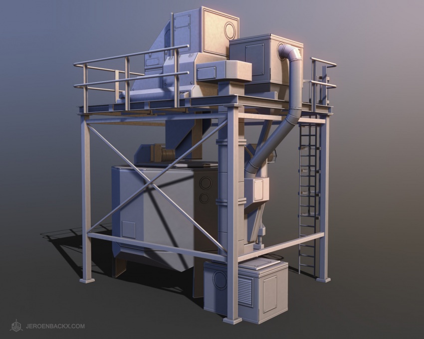 Rear view of the Blast Machine