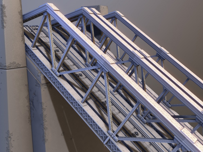 Close up of the scaffold structure